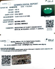 4.82/CT Natural Panna Stone with Govt. Lab Certificate